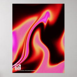Póster poster de gradiente de puesta de sol caliente