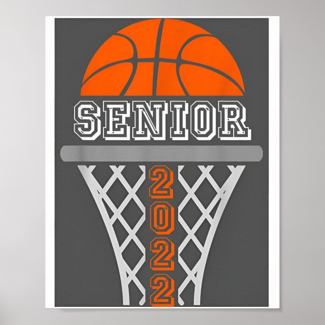 Póster Poster de Graduación 2022 de Baloncesto de Noche S (Frente)