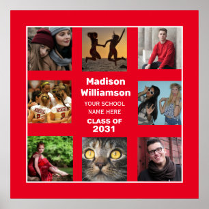 Póster Poster De Graduación 8 Clase De Collage de fotos D