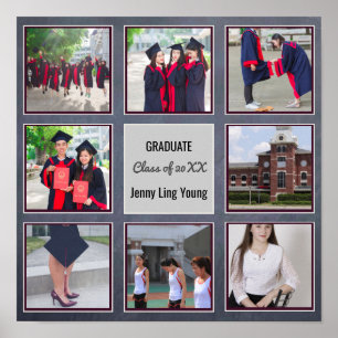 Póster POSTER DE GRADUACIÓN AGREGAR FOTOS PANTALLA DE Art