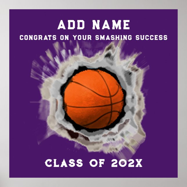 Póster Poster de Graduación de Becarios de Baloncesto par (Frente)