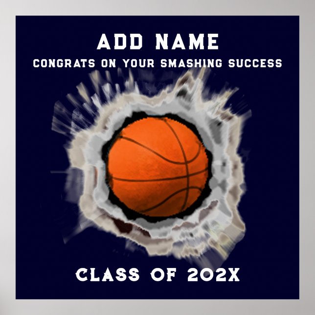 Póster Poster de Graduación de Becarios de Baloncesto par (Frente)