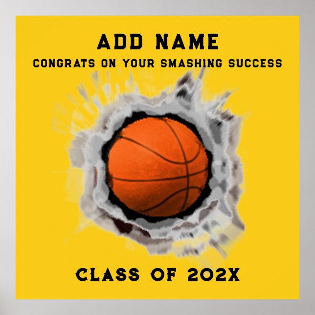 Póster Poster de Graduación de Becarios de Baloncesto par (Frente)