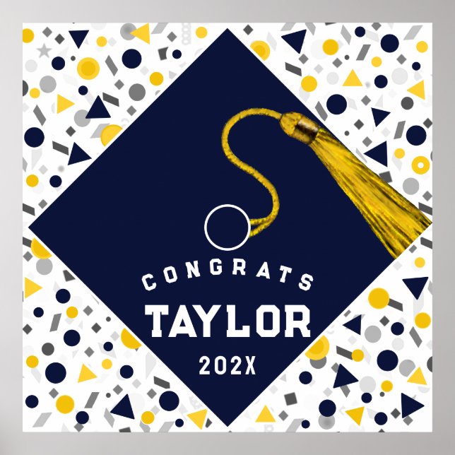Póster Poster de Graduación de Felicitaciones (Frente)