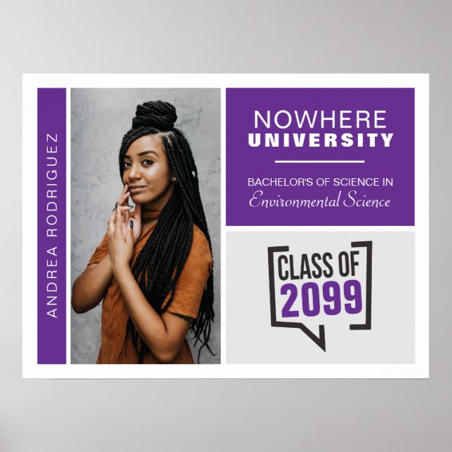 Póster Poster de Graduación de Fotografías y Púrpura (Frente)