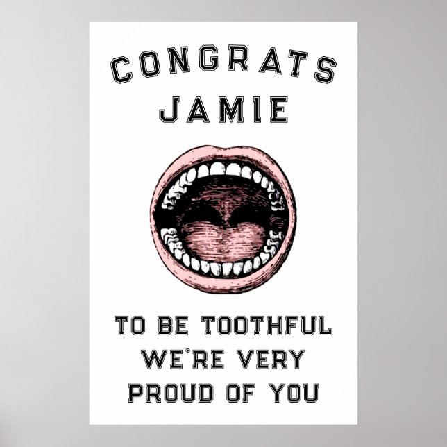 Póster Poster de graduación de la escuela dental (Frente)