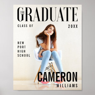 Póster Poster de graduación inspirado por portada de revi