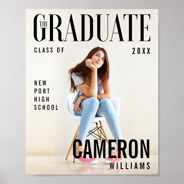Póster Poster de graduación inspirado por portada de revi (Frente)