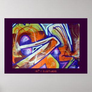 Póster poster de graffiti