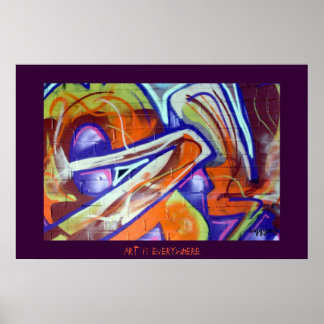 Póster poster de graffiti