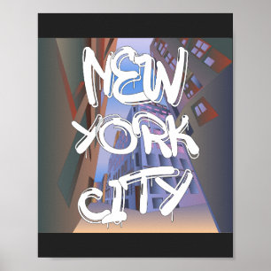 Póster Poster de graffiti de la ciudad de Nueva York