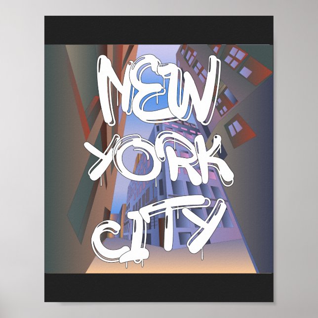 Póster Poster de graffiti de la ciudad de Nueva York (Frente)