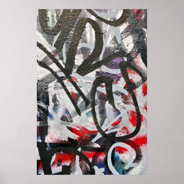 Póster poster de graffiti desordenado (Frente)