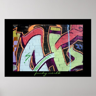 Póster poster de graffiti divertido