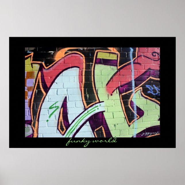 Póster poster de graffiti divertido (Frente)