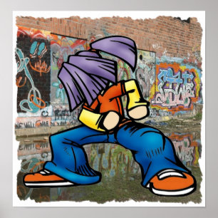 Póster Poster de grafitis por Hip Hop