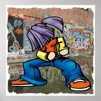 Póster Poster de grafitis por Hip Hop