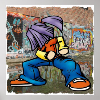 Póster Poster de grafitis por Hip Hop