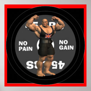 Póster Poster de Gran Bretaña Powerlifter