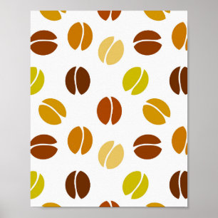 Póster Poster de granos de café