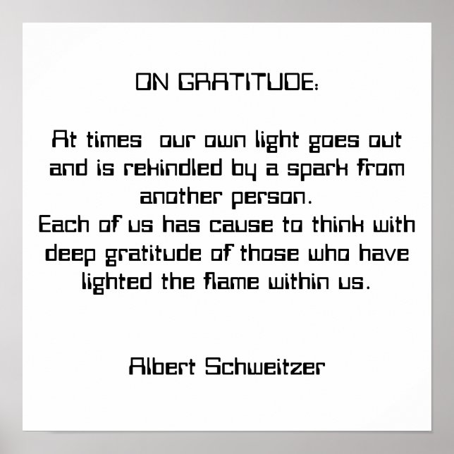 Póster Poster de gratitud (Frente)