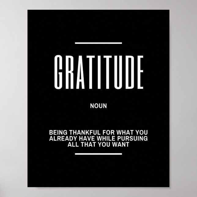 Póster Poster de gratitud (Frente)