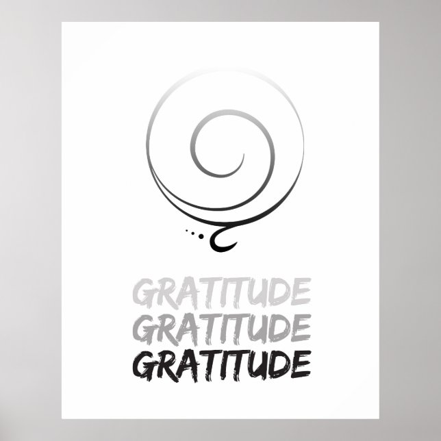 Póster Poster de gratitud (Frente)