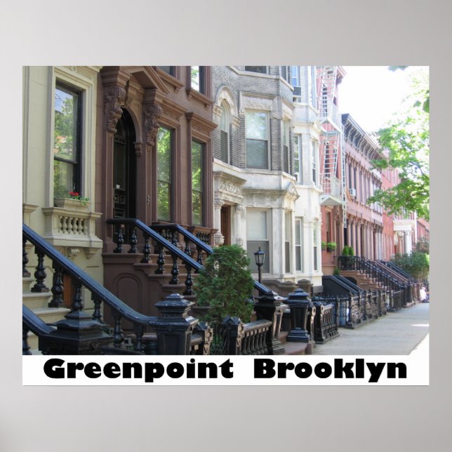 Póster Poster de Greenpoint en Brooklyn impreso en lienzo (Frente)