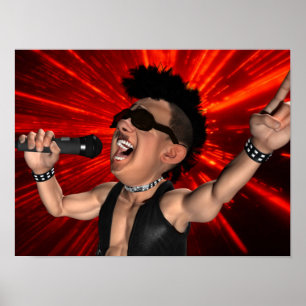 Póster Poster de gritos y vigas láser locos