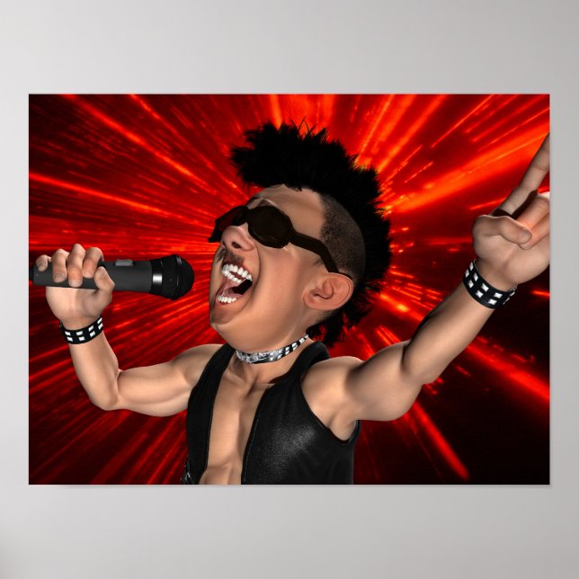 Póster Poster de gritos y vigas láser locos (Frente)