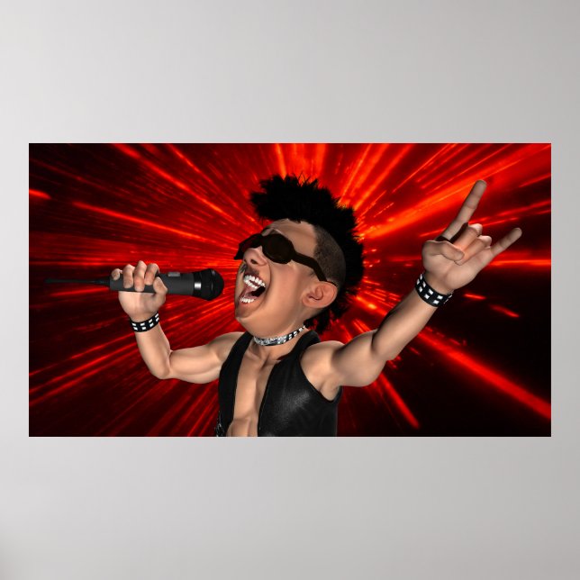 Póster Poster de gritos y vigas láser locos (Frente)