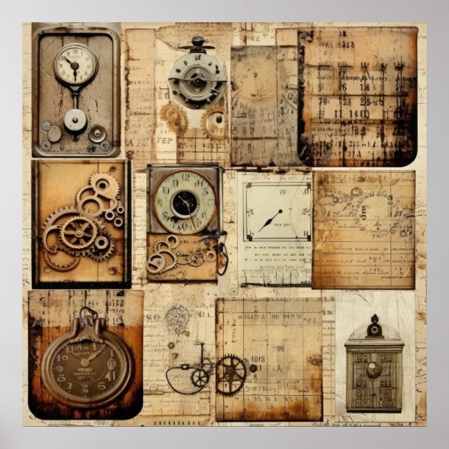 Póster Poster de Grunge Industrial Vintage (Frente)