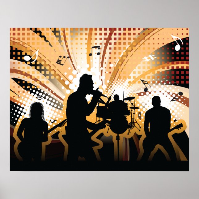 Póster Poster de grupo de rock (Frente)