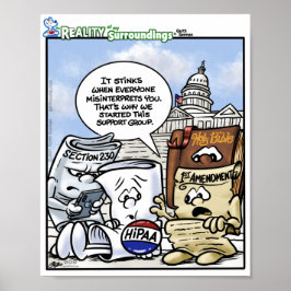 Póster Poster de grupo de soporte no entendido