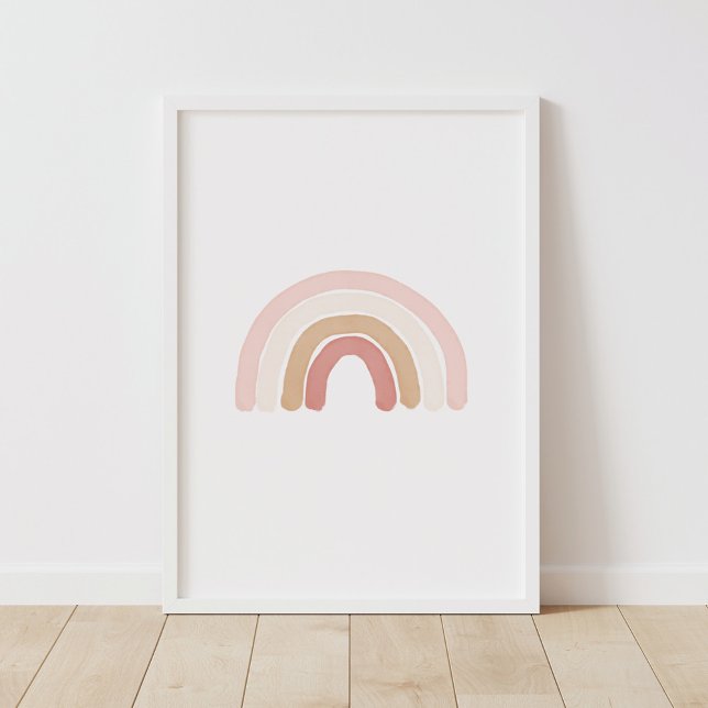 Póster Poster de guardería arcoiris rosa acuarela (Subido por el creador)