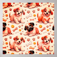 Poster de guardería de cachorros