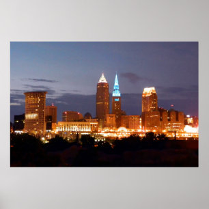 Póster Poster de Guay Blue Cleveland Ohio (sin texto)