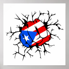 Póster Poster de Guay de bandera de Puerto Rico