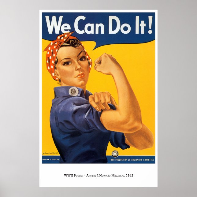 Póster Poster de guerra-30: Rosie The Riveter (Frente)