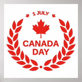 Póster Poster de guerra del Día de Canadá
