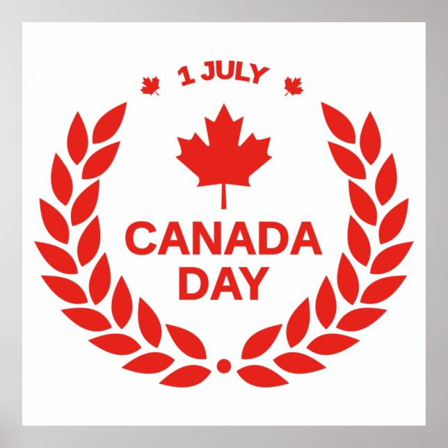 Póster Poster de guerra del Día de Canadá (Frente)