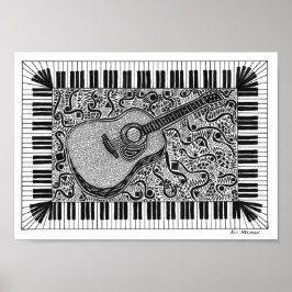 Póster Poster de guitarra