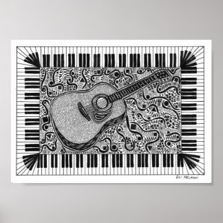 Póster Poster de guitarra