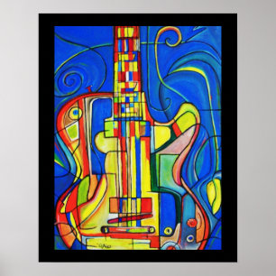Póster Poster de guitarra abstracta por ValAries