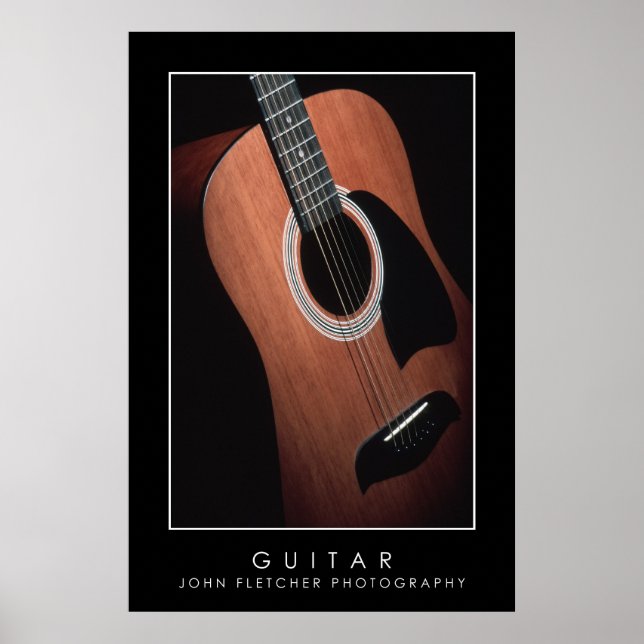 Póster Poster de guitarra con fronteras (Frente)