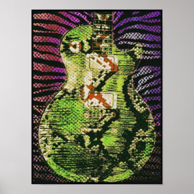 Póster Poster de guitarra de piel de serpiente (Frente)