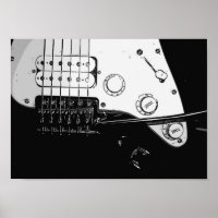 Poster de guitarra eléctrica