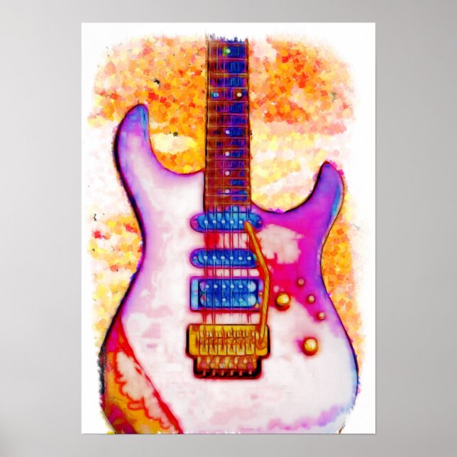 Póster Poster de guitarra eléctrica (Frente)