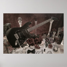 Póster Poster de guitarra eléctrica del Estrecho Negro Sk