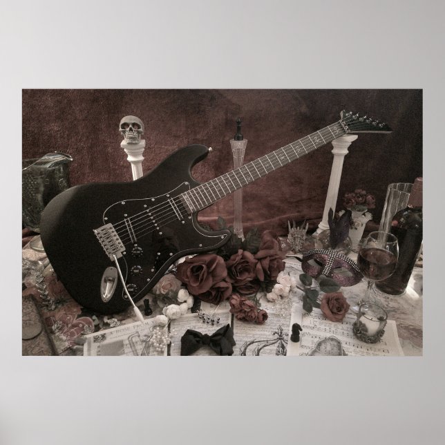 Póster Poster de guitarra eléctrica del Estrecho Negro Sk (Frente)